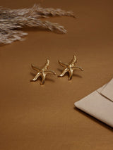 Gold Starfish Stud Earrings - TOSSIDO