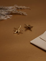 Gold Starfish Stud Earrings - TOSSIDO