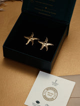 Gold Starfish Stud Earrings - TOSSIDO