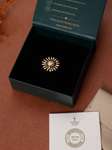 Gold Sunburst Adjustable Ring - TOSSIDO