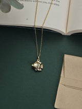 Gold Tropical Fish Pendant Necklace - TOSSIDO