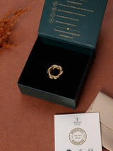 Gold Twisted Wreath Adjustable Ring