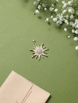 Gold Wavy Sun Pendant - TOSSIDO