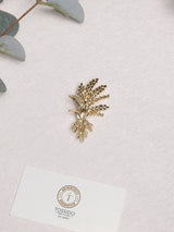 Gold Wheat Sheaf Brooch - TOSSIDO