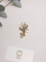 Gold Wheat Sheaf Brooch - TOSSIDO