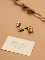 Golden Alphabet C Cufflink - TOSSIDO