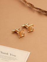 Golden Alphabet E Cufflink - TOSSIDO