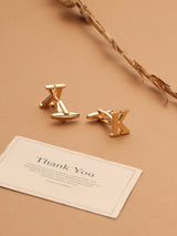 Golden Alphabet K Cufflink - TOSSIDO