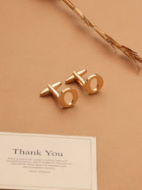 Golden Alphabet O Cufflink - TOSSIDO