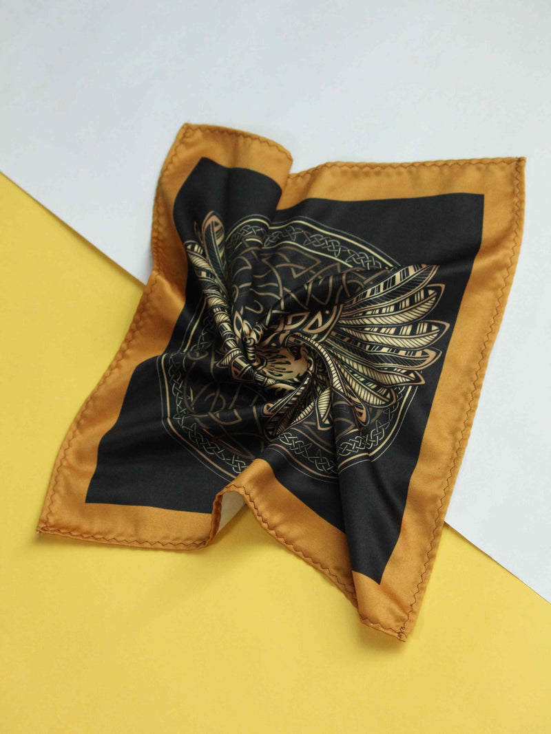 Golden Bird Pocket Square - TOSSIDO