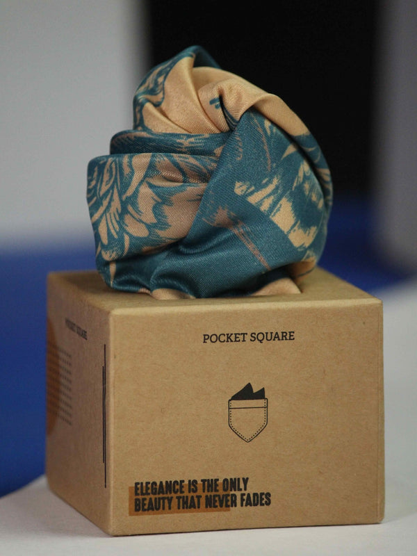 Golden Bird Printed Pocket Square - TOSSIDO