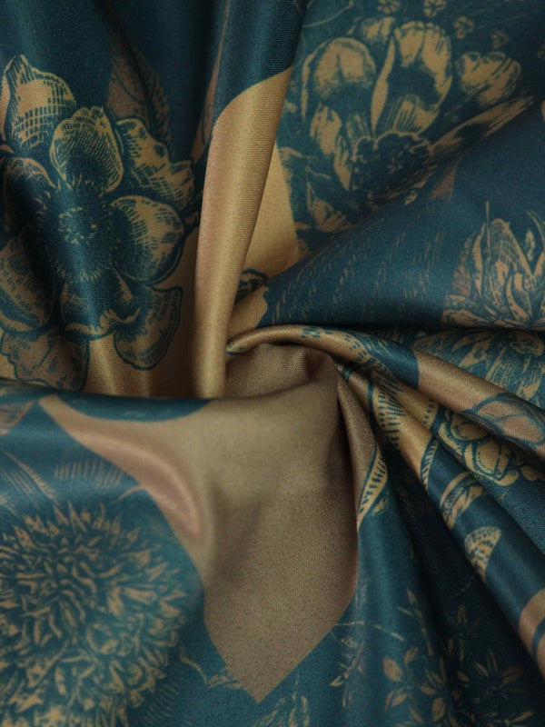 Golden Bird Printed Pocket Square - TOSSIDO