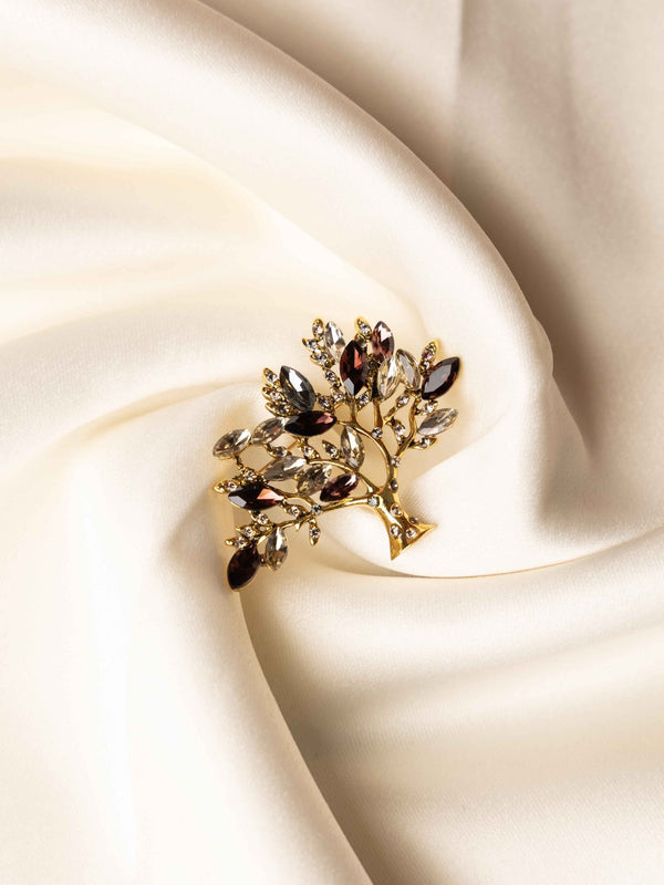 Golden Bloom Tree Brooch - TOSSIDO