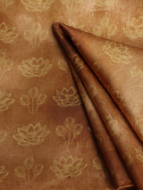 Golden Brown Lotus Stole & Pocket Square Set