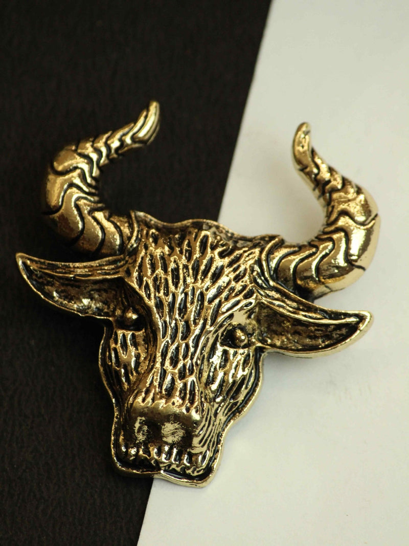 Golden Bull Brooch - TOSSIDO