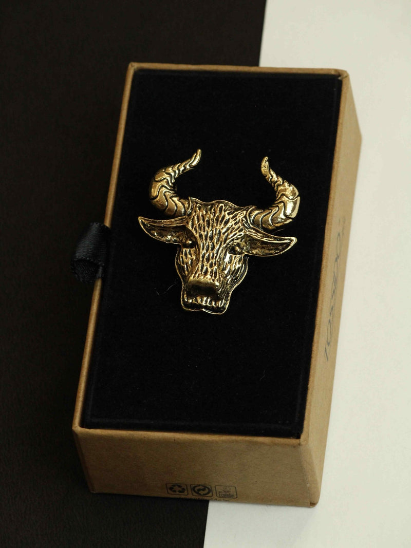 Golden Bull Brooch - TOSSIDO