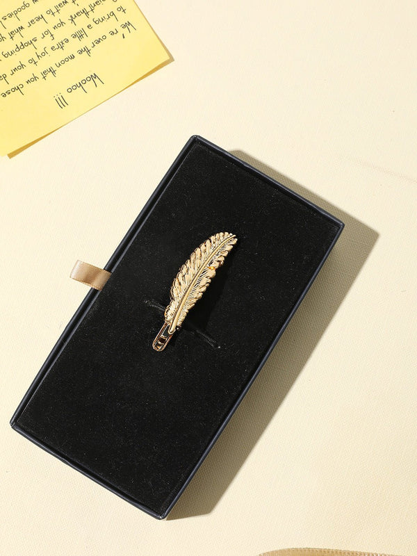 Golden Feather Tie bar - TOSSIDO