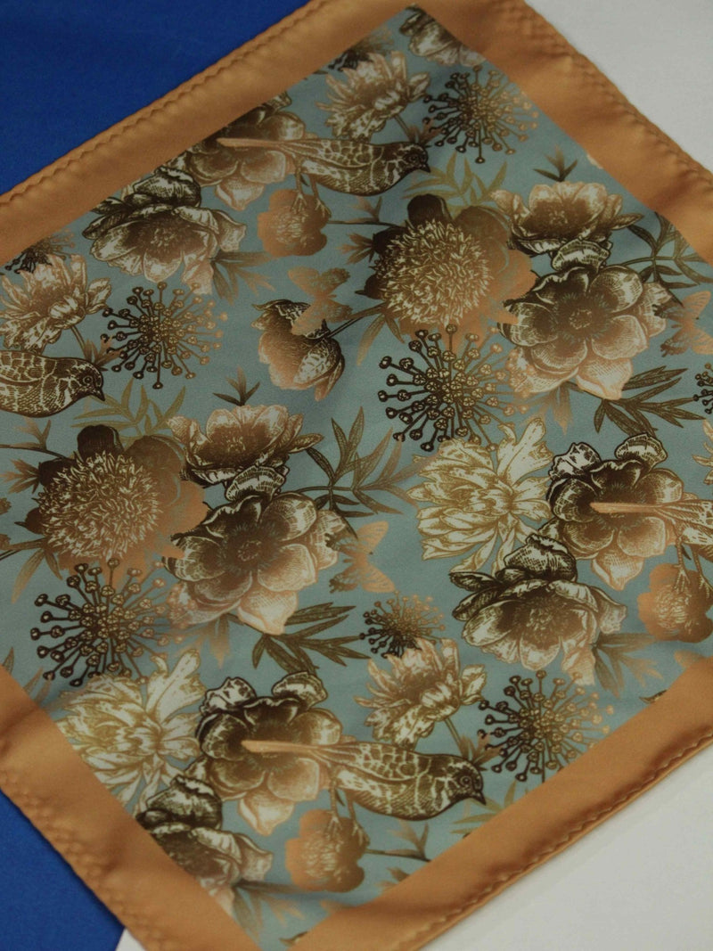 Golden Floral Pocket Square - TOSSIDO