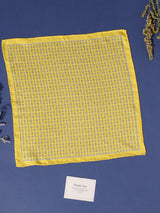 Golden Floral Silk Pocket Square - TOSSIDO