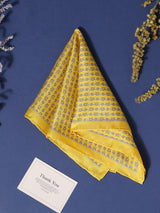 Golden Floral Silk Pocket Square - TOSSIDO