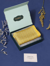 Golden Floral Silk Pocket Square - TOSSIDO