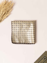Golden Geometric Jacquard Pocket Square - TOSSIDO