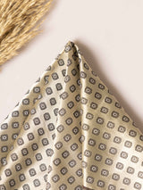 Golden Geometric Jacquard Pocket Square - TOSSIDO