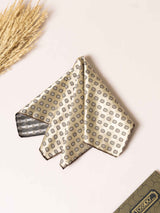 Golden Geometric Jacquard Pocket Square - TOSSIDO