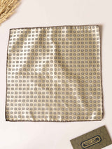 Golden Geometric Jacquard Pocket Square - TOSSIDO