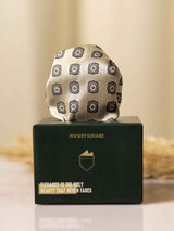 Golden Geometric Jacquard Pocket Square - TOSSIDO