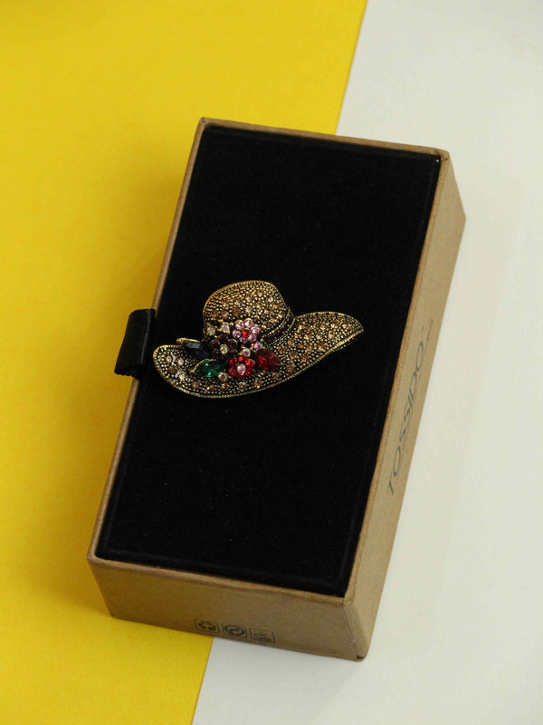Golden Hat Brooch - TOSSIDO