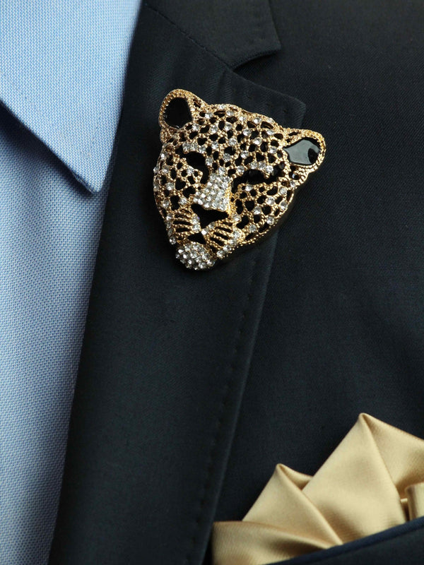 Golden Leopard Brooch - TOSSIDO