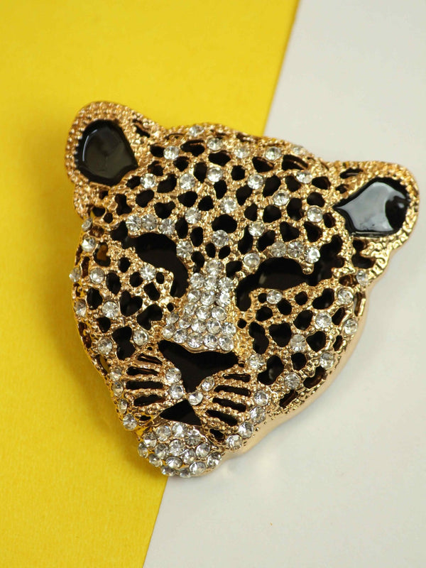 Golden Leopard Brooch - TOSSIDO