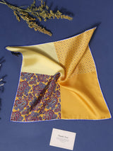 Golden Multipattern Silk Pocket Square - TOSSIDO