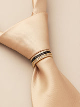 Golden Onyx Pavé Necktie Ring - TOSSIDO