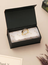 Golden Onyx Pavé Necktie Ring - TOSSIDO