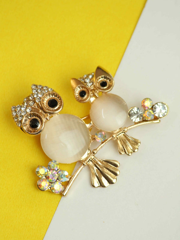 Golden Owl Brooch - TOSSIDO