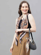 Golden Paisley Scarf & Scarf Bag Set - TOSSIDO