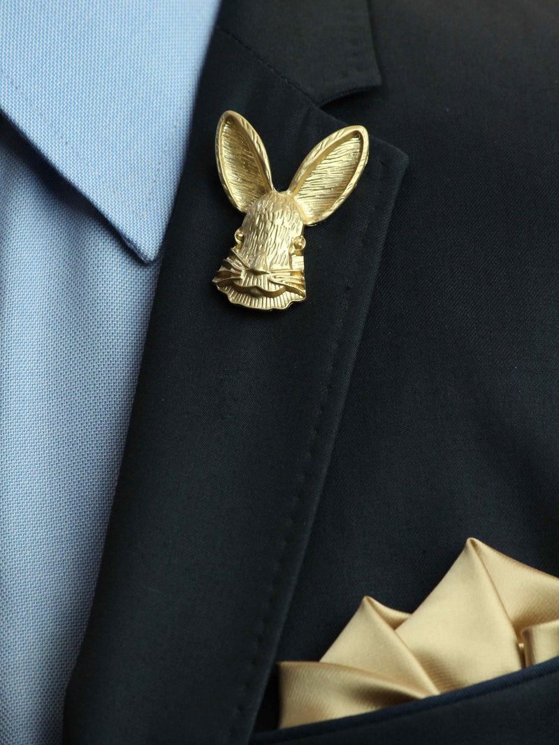 Golden Rabbit Brooch - TOSSIDO