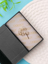 Golden Rose Outline Brooch - TOSSIDO