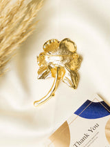 Golden Rose Statement Brooch - TOSSIDO