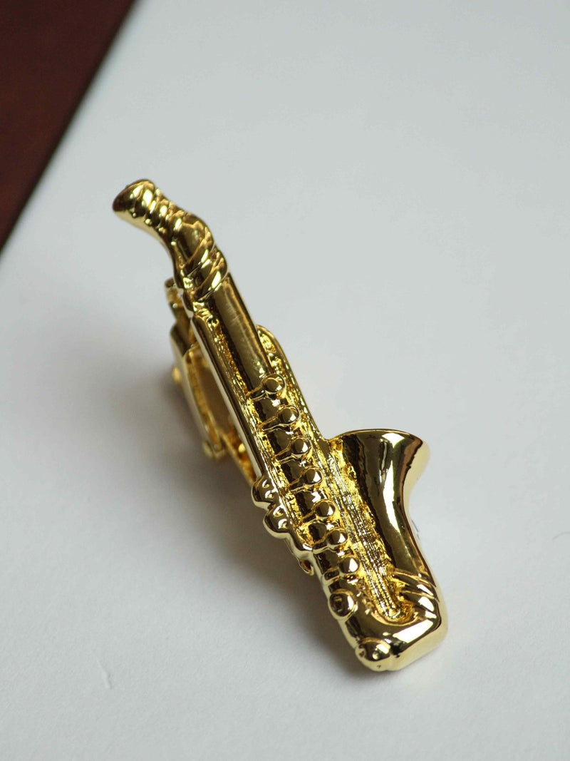 Golden Saxophone Tie bar - TOSSIDO