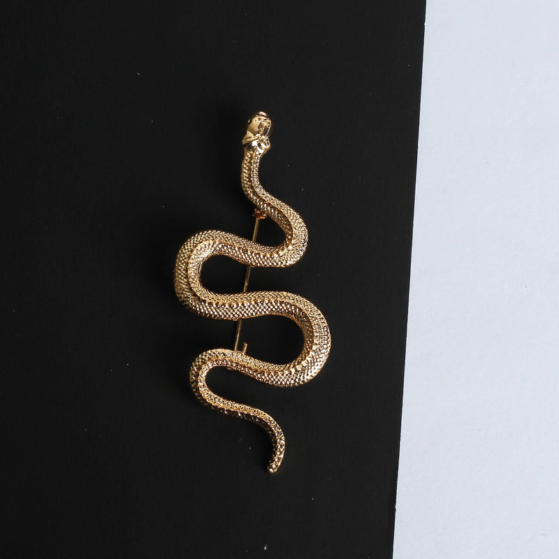 Golden Snake Brooch - TOSSIDO
