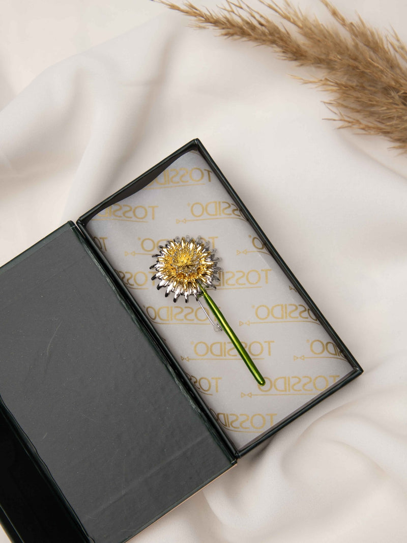 Golden Sunburst Brooch - TOSSIDO