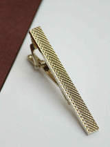 Golden Textured Tie bar - TOSSIDO