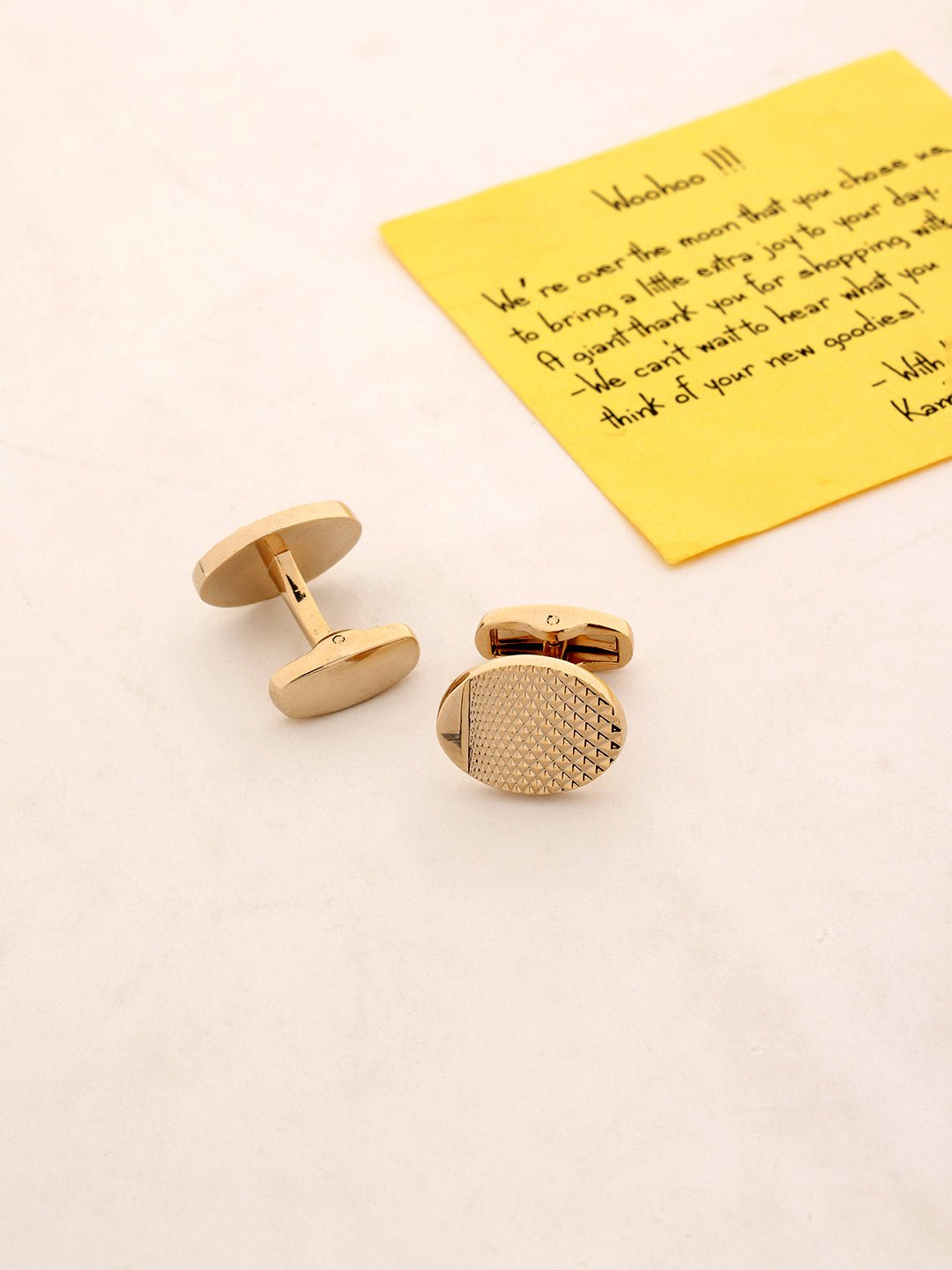 Golden Tie bar & Cufflink Set