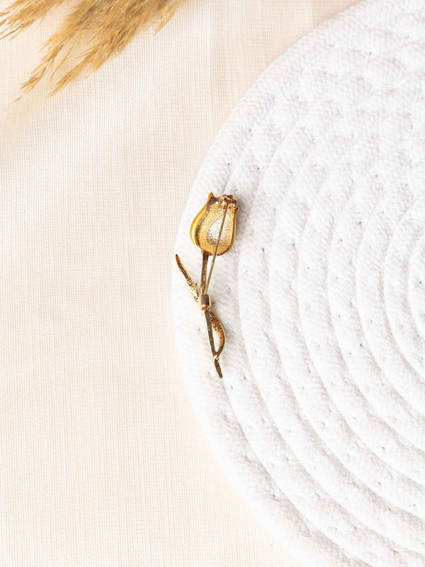 Golden Tulip Brooch - TOSSIDO