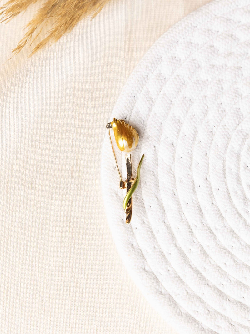 Golden Tulip Brooch - TOSSIDO