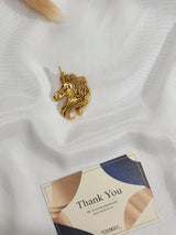 Golden Unicorn Brooch - TOSSIDO