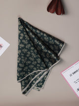 Green Abstract Jacquard Pocket Square - TOSSIDO
